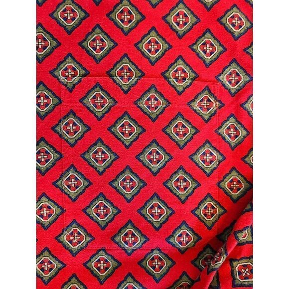 Vtg Gap mens med button up red geometric allover print chest pocket 100% cotton - Picture 7 of 8
